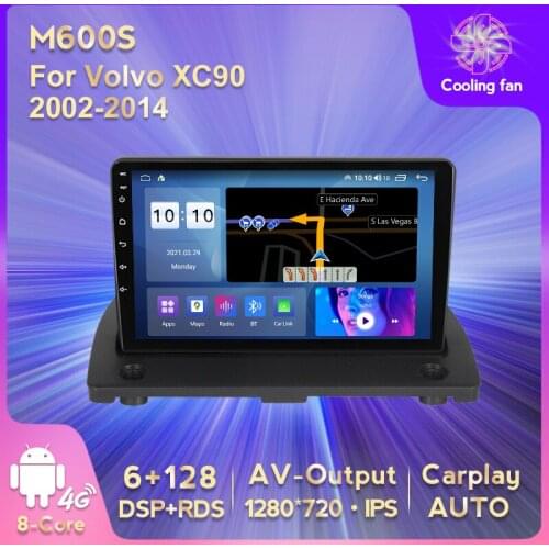 IPS HD 1280*720 Android 11 Car GPS Navigation DVD Multimedia Player for Volvo XC90 2002-2014 Carplay AUTO AV Output WIFI 4G LET