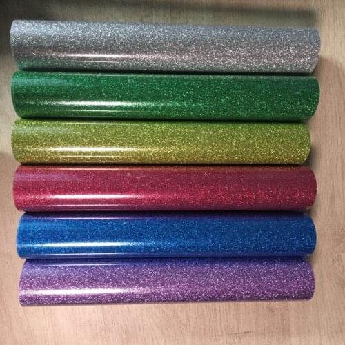 Free shipping 1 piece 25cmx25cm TPU Glitter Heat Transfer Vinyl for Heat Press Machine Tshirt Iron On HTV Printing