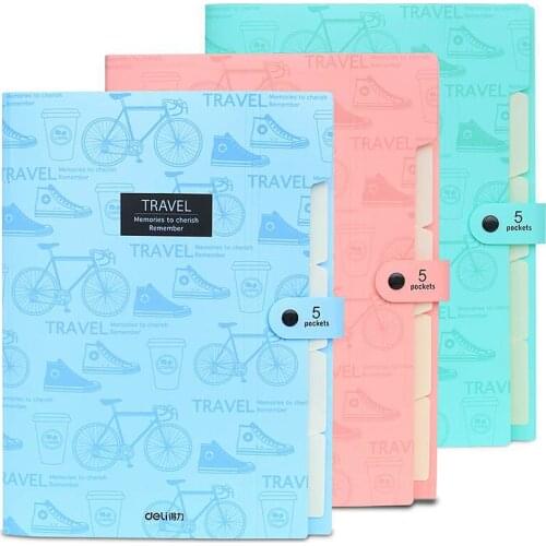 Boutique five grid folder business folder file bag plastic organ bag file storage bag school office supplies