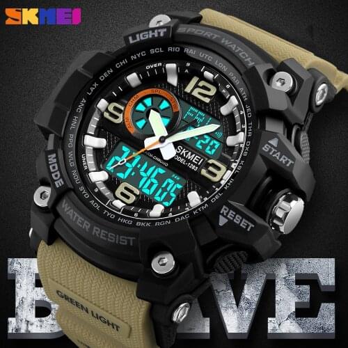 SKMEI Outdoor Brand Luxury Mens Watch Chronograph Military Waterproof Quartz Clock Sport Digital Wristwatches Relogio Masculino