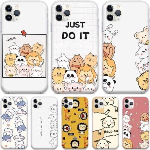 Cartoon Animal City Phone Case For iPhone 11 12 Pro Max XR X XS Max 5 5S SE 2020 7 8 6 6S Plus Silicone Back Cover
