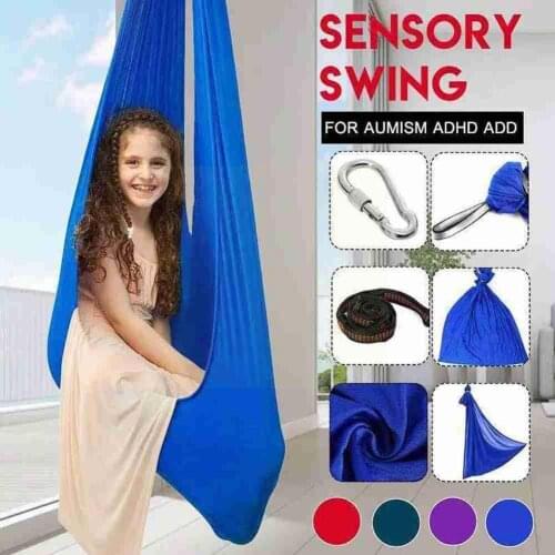 Elastic Childrens Hammock Toys Elastic Parcel Steady Swing Swing Toy Child Flying Therapy Swing Dropshipping Autism Seat C A9O3