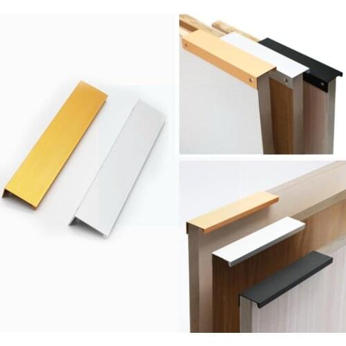 Concealed Door Handle Cabinet Pulls Drawer Knobs Hidden Kitchen Cupboard Steel Furniture Hardware Cupboard Pulls G5X1