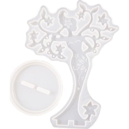 DIY Beauty Shaped Jewelry Holder Silicone Mold Crystal Epoxy Resin Casting Mold Earring Necklace Display Stand Molds