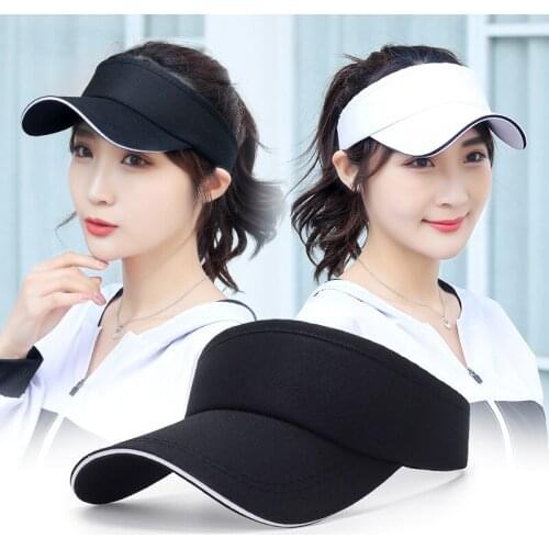 Summer Unisex Visor Sun Hat Fashion Adjustable Outdoor Sport Caps Versatile Sunscreen Beach Tennis Travel Empty Top Hat Hot Sale