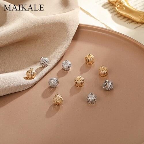 MAIKALE Suitable for Ring/earrings/Bracelets/necklace High-quality Jewelry Accessories Zirconia diy earring 18k gold plated