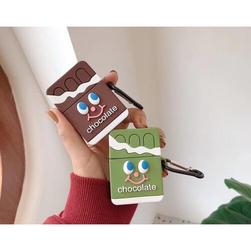 3D Cute Chocolate Case for Airpods 1/2 Case Silicone Earphone Headphone Cover Case Skin Accessories for Airpod Accessories