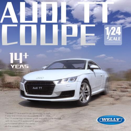 Welly 1:24 Audi TT white alloy car model Diecasts Toy Vehicles Collect gifts Non-remote control type transport toy