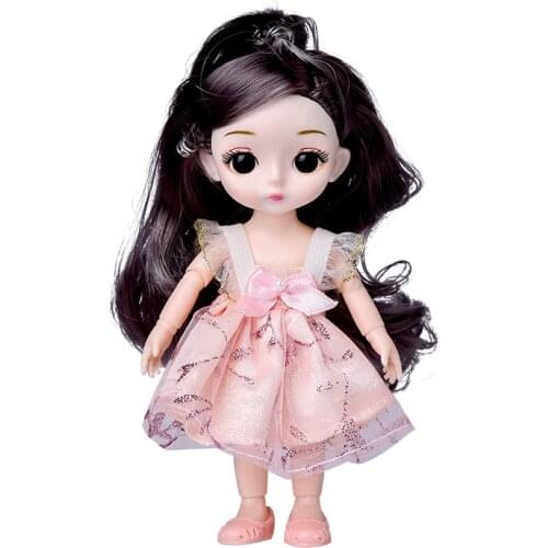 16cm Fashion Princess Toddlers baby doll toy for kids cartoon anime white gift for girl