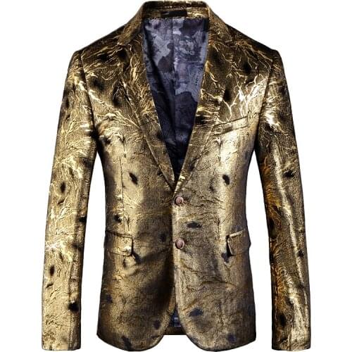 Men Fashion Shawl Lapel Royal Black Velvet Floral Shiny Sequins Blazers Wedding Groom Prom Singers Suit Jacket Plus size S-5XL