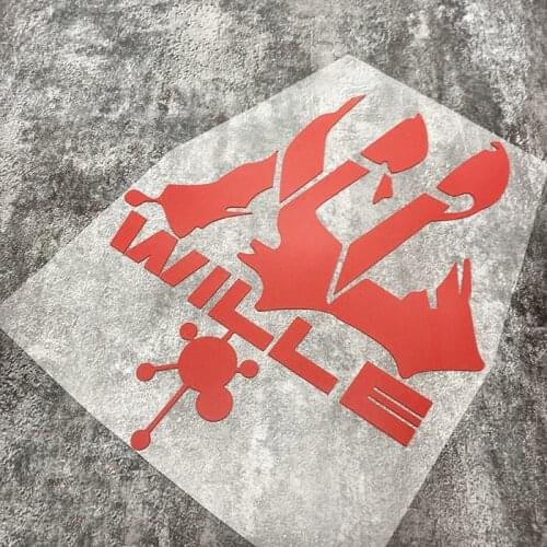 Car Sticker Guitar Auto Window Front Windshield Body Door Decals for Classic Robot Anime Organization WILLE