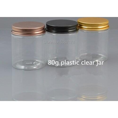 10/30/50pcs Clear 80g Plastic Cream Bottle Refillable Cosmetic Body Lotion Jar Empty DIY Handmade Mask Powder Containers