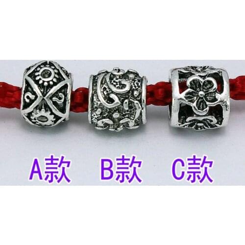 10pcs/lot Tibetan Silver spacer big hole Loose Bead Spacer Beads Connectors for DIY Jewelry Making bracelet fg4s