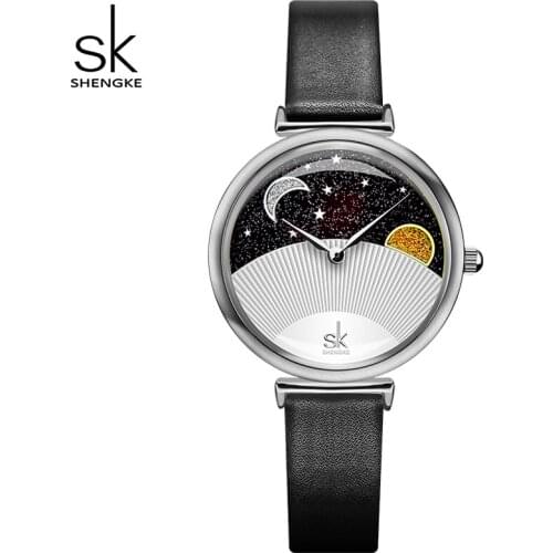 Reloj Mujer 2021 Ladies WristWatch Woman SHENGKE Top Brand Fashion Quartz Watches For Women Creative Fashion Watch Gift for Wife