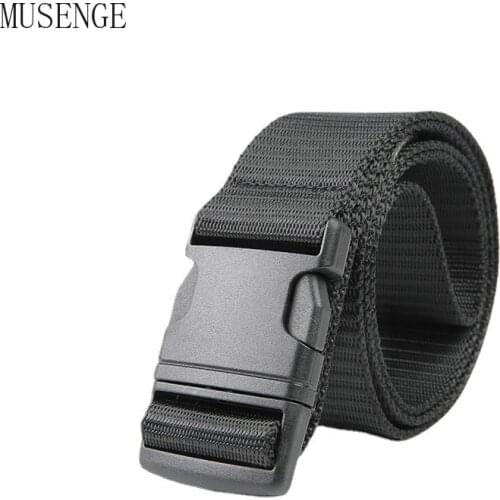 Military Nylon Belt Army Belt Men Combat Waist Belt with Plastic Plugging Buckle Tactical Adjustable Outdoor Belt for Training
