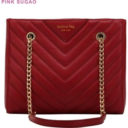 Pink Sugao women shoulder bag luxury handbags women bags designer 2019 fashion tote bag leather women purse ladies hand bag new