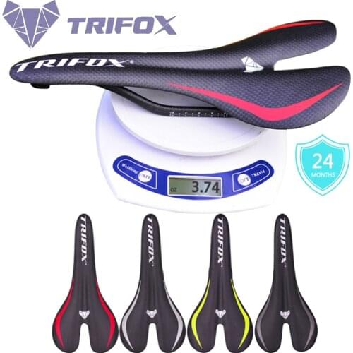 TRIFOX Full Carbon Filber Bike Saddle - Lightest Comfort Bike Seat Newest Design for MTB Road Mountain Bike