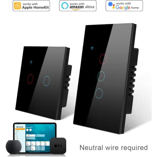 Smart Home Control Touch Switch inteligente Apple Homekit WIFI Switch EU Standard Home Assistant 220V