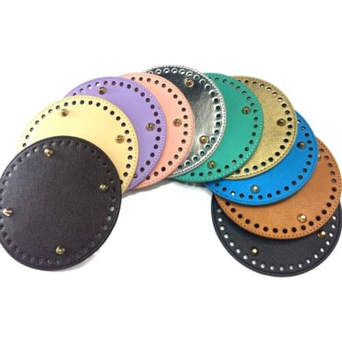 14cm Bag Bottom Round Pad Women Handbag Shoulder Bucket Bag Bottom Tray Plate Handmade Stitching Diy Part Accessories KZBT018