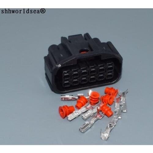 Worldgolden Black 12 pins car waterproof auto connectors 1.5 female HX series 6189-7410 cable adapter connectors