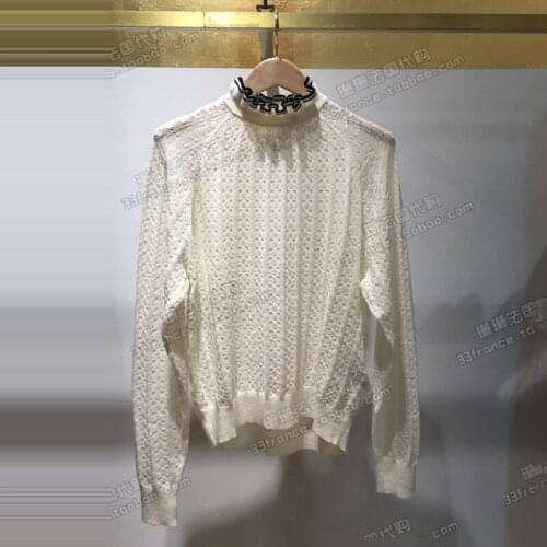 Patads French Womenswear m autumn winter Princess sweet lace collar sweater motif