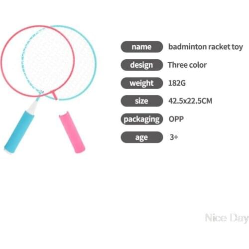 1Pair Kids Children Badminton Racket + 2Pcs Badmintons Set Outdoor Fitness Toy A14 20 Dropship
