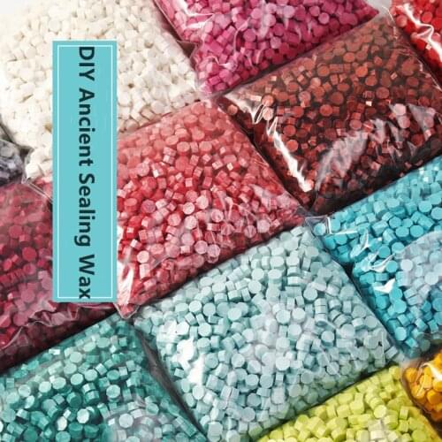 500g Seal Stamp Wax Retro Octagon Sealing Wax Envelope Wax Seal Stamp Pill Beads for Wedding Stamping DIY Ancient Sealing Wax