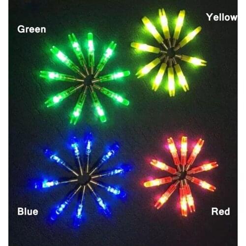 New High Quality 6pcs Hunting Shooting Luminous Lighted Compound Bow LED Glowing Arrow Nock Tail Fit 6.2mm Arrow Shaft #277514
