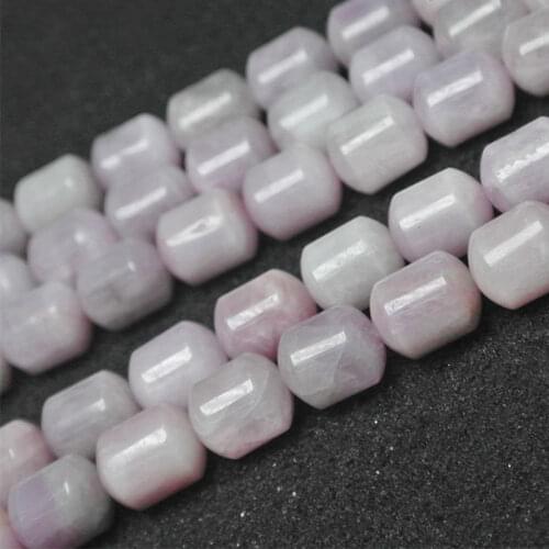8x10mm/10x12mm/12x14mm Natural Column Barrel Purple Spodumene Beads For Jewelry Making Beads Bracelets 15'' DIY Beads Trinket