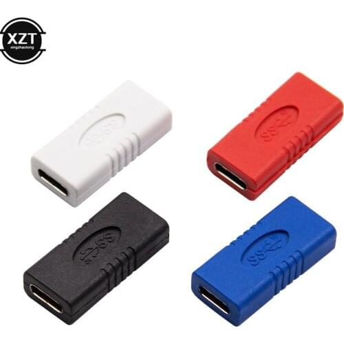 USB C Type C 3.1 Adapter Female to Female Straight Mini USB-C Adaptor USB 10Gbps Type C OTG Data charge fast Connector Converter