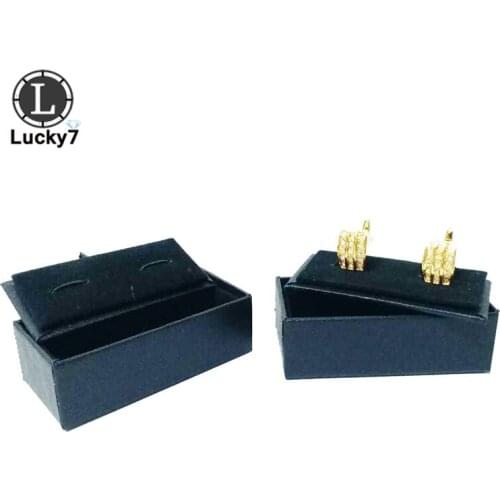Free Shipping 1 Pc Black PU Leather Cufflink Box Storage Boxes Jewelry Cuff links Case Craft Badge Box Jewelry Case Display Box