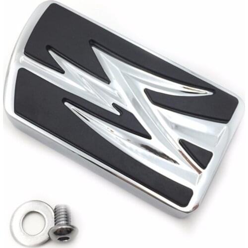 Aftermarket free shipping motorcycle parts Motorcycle Lightning Large Brake Pedal Pad For Harley Davidson 2012-later Dyna FLD/19