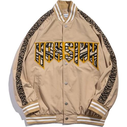 2021 New Spring Autumn Leopard Embroidery Baseball Jacket Womens Coat Mens Couple Bomber Unisex Boyfriend Style Hip Hop Street