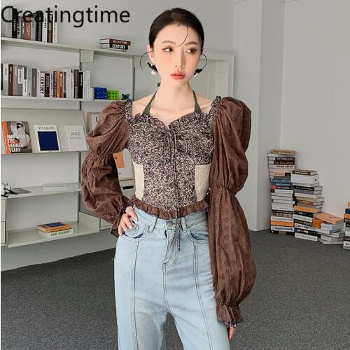 Женские короткие рубашки CREATINGTIME China At AliExpress