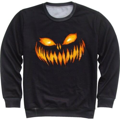 2019 Halloween Kids Punk Style Black 3D Sweatshirts Pumpkin Lantern Galaxy Door Funny Design Boys Girl Hoodies Children Pullover