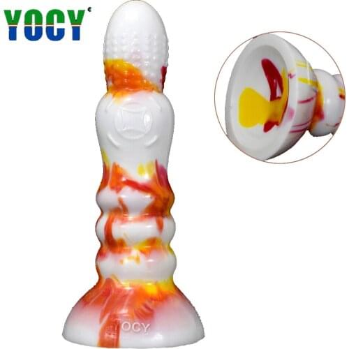 Long Anal Plug Silicone Color Animal Dildo Adult Sex Toys MenS Big Cock Suction Cup Anal Dilation Vaginal Massage Stimulator