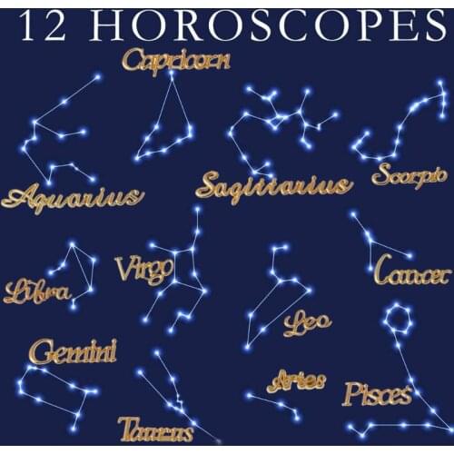 12 Constellation English Name Resin Metal Fillings Epoxy Mold Jewelry Making MXME