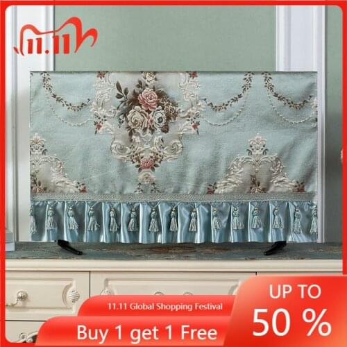 European-Style Television Cover Sets of Hanging 65-Inch LCD TV Cover Cloth TV Cover Towel dust cover for tv dust cover