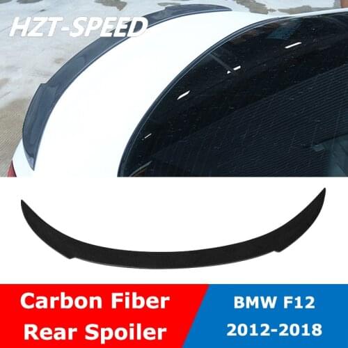 F06 V Type Carbon Fiber Rear Spoiler Wing For BMW 6 Series F12 Coupe 4 Doors Modify 2012-2018