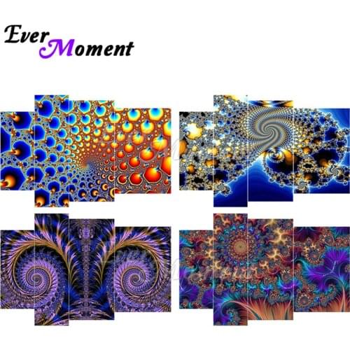 Ever Moment Diamond Painting Embroidery 4 Panels Paint By Diamond Wall Art Decoration Handmade Kits Gift Abstract Picture 1M041