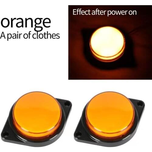 Pack Of 2pcs Truck Clearance Light 12v Led Side Marker Lights 24v Amber Ultrasonic Warning Trailer Lamp Indicator Waterproof