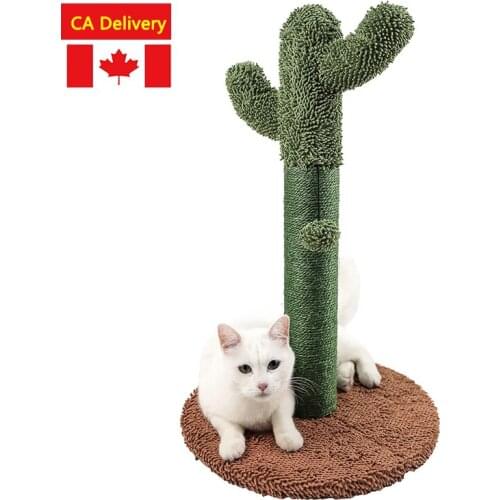 25.6" Cat Tree Cactus Shape Cat Condo Pet Scratching Post Tree Design Scratching Furniture Pet toys Fast shipping