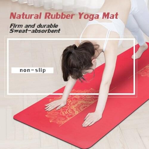 Yoga Mat Rubber 5mm Thickened Widened golden PU Exercise Mat Non Slip for Hot Yoga Pilates Fitness