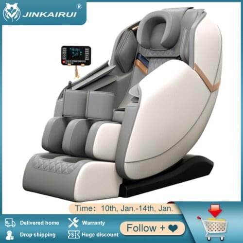 Jinkairui Zero Gravity Massage Chair Sofa Longer SL Track Full body Airbag with Heating Function U Shape LCD Touch Screen Leg