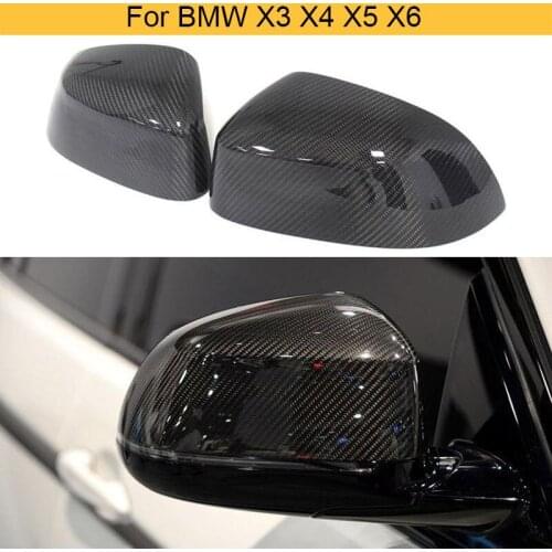 Carbon Fiber Car Rearview Mirror Cover Cap For BMW X3 F25 X4 F30 F20 X5 F15 X6 F16 2014-2018 Side Mirror Caps Covers Replacement