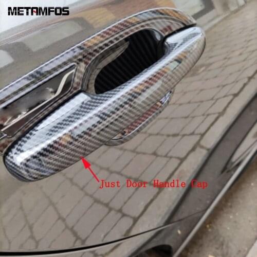 For Ford Focus 2019 2020 Carbon Fiber Door Handle Catch Cover Molding Trim Decoration Frame Exterior Accessories Car Styling