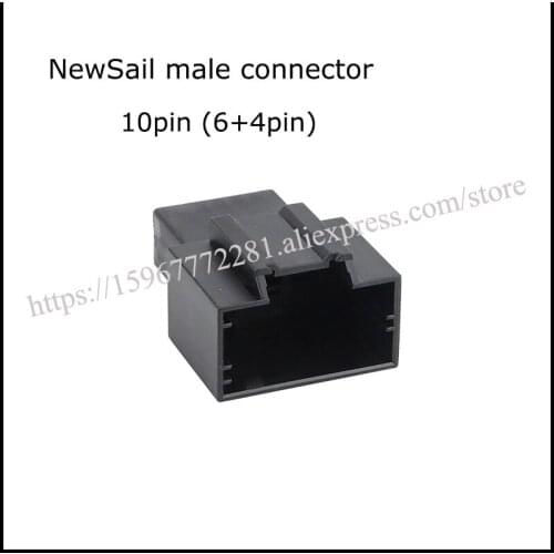 Newsail male Connector 10pin(6+4) cable Terminal jacket auto socket 10 pin Connector automotive plug include terminal 100PCS