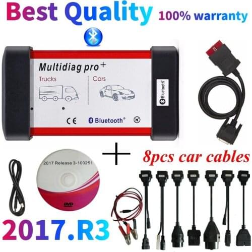 NEW Arrivals Multidiag pro+ bluetooth VD tcs pro Plus 2017.R3 keygen Code Reader OBDII OBD2 Diagnostic Tool for car/truck