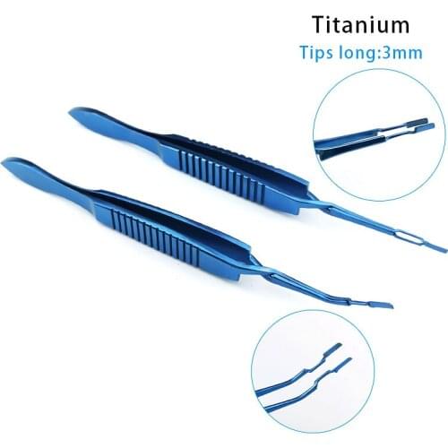 Ophthalmic Straight/Angled Akahoshi Prechopper Forceps Titanium Instrument Ophthalmic Autoclavable