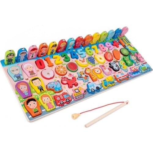 Early Education Toy Digital Shape Match Wooden Count Numbers Matching Board for Kids Birthday Christmas present Educational toys